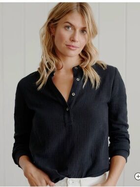 Jenni Kayne Cypress Collarless Shirt XL